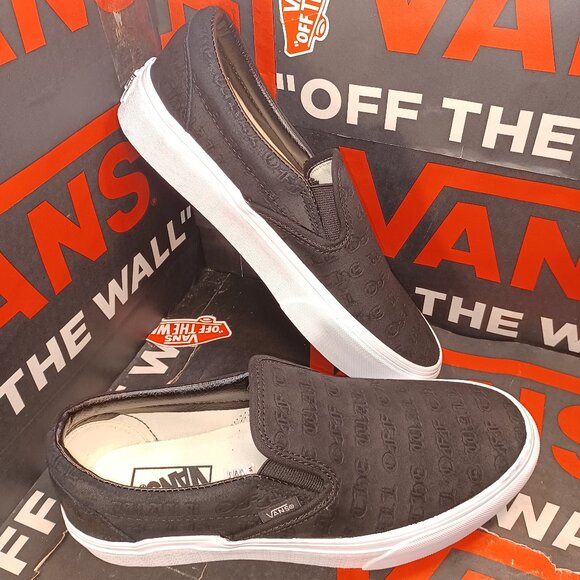 Vans Men's 3.5/Women's 5 Classic Slip On Platform Deboss OTW Black VN0A3JEZ46D - Picture 1 of 12